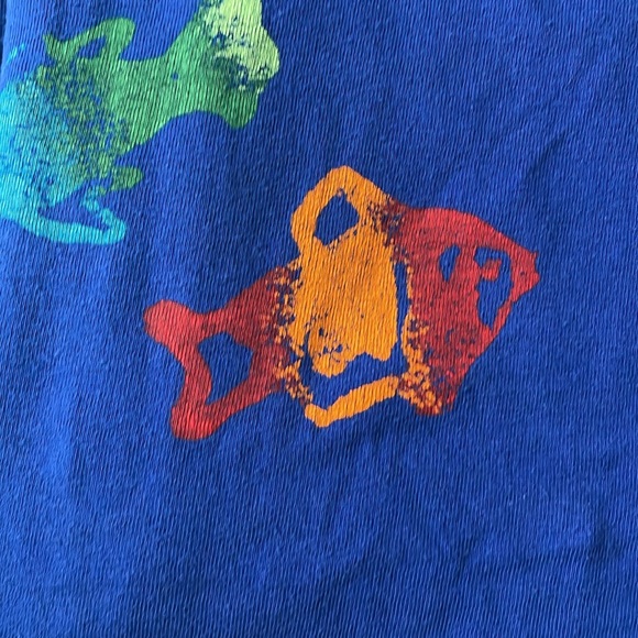 COPA CABANA Vintage Dress T-Shirt Midi Tropical Painted Carribean Blue Size 5X - Picture 6 of 12